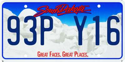 SD license plate 93PY16