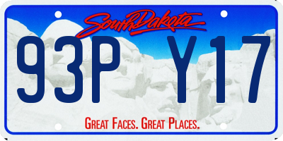 SD license plate 93PY17