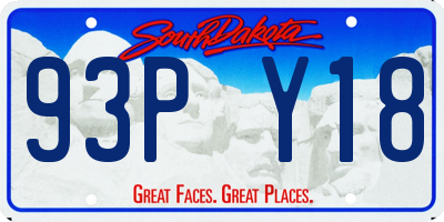 SD license plate 93PY18