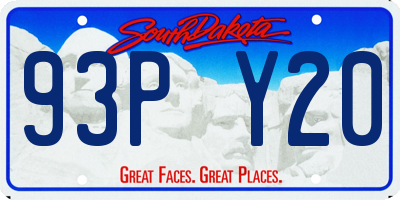 SD license plate 93PY20