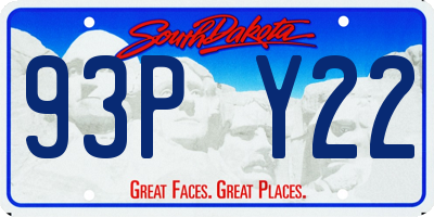 SD license plate 93PY22