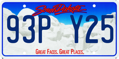 SD license plate 93PY25