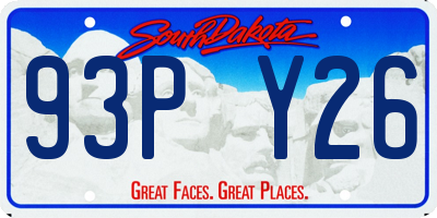SD license plate 93PY26