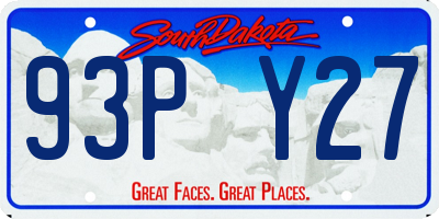 SD license plate 93PY27