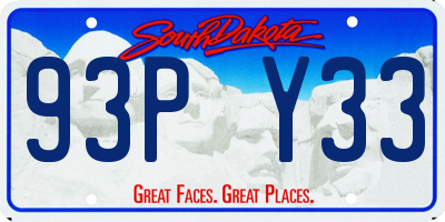 SD license plate 93PY33