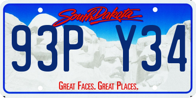SD license plate 93PY34