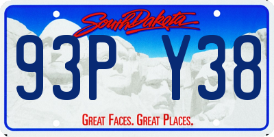 SD license plate 93PY38