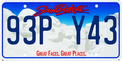 SD license plate 93PY43