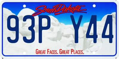 SD license plate 93PY44
