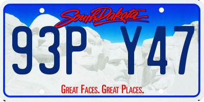 SD license plate 93PY47