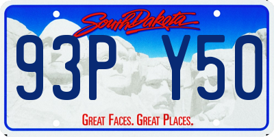SD license plate 93PY50