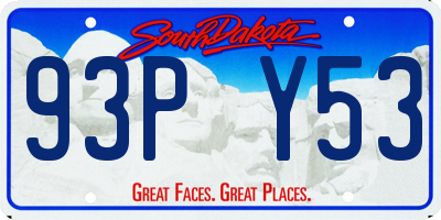 SD license plate 93PY53