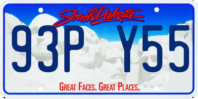 SD license plate 93PY55