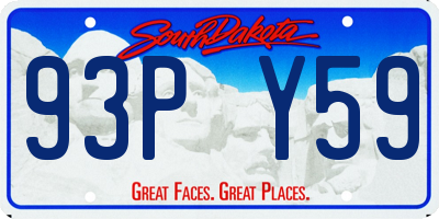 SD license plate 93PY59