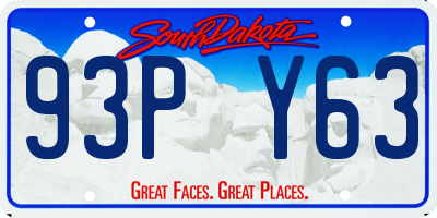 SD license plate 93PY63