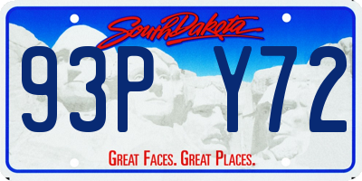 SD license plate 93PY72