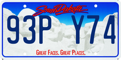 SD license plate 93PY74