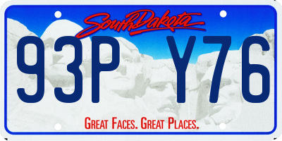SD license plate 93PY76