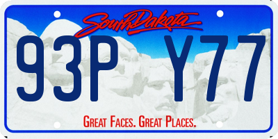 SD license plate 93PY77