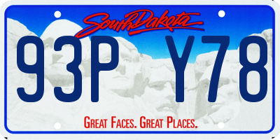 SD license plate 93PY78