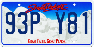 SD license plate 93PY81