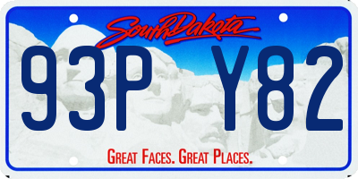 SD license plate 93PY82