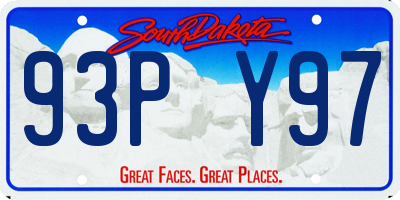 SD license plate 93PY97