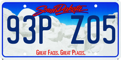 SD license plate 93PZ05
