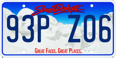 SD license plate 93PZ06