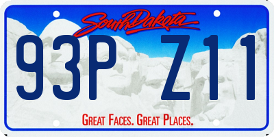 SD license plate 93PZ11