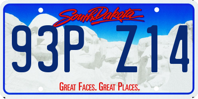 SD license plate 93PZ14