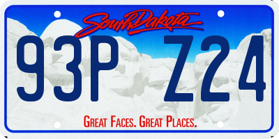 SD license plate 93PZ24