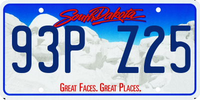 SD license plate 93PZ25