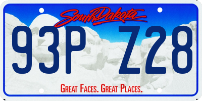 SD license plate 93PZ28