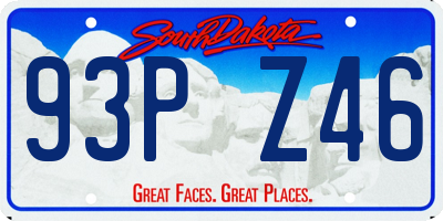 SD license plate 93PZ46