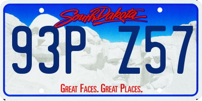 SD license plate 93PZ57