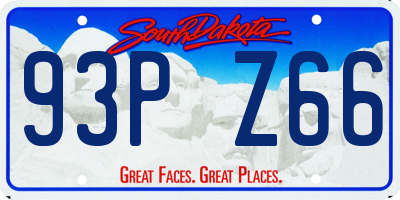 SD license plate 93PZ66