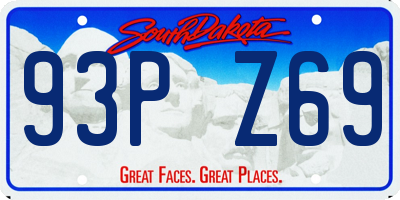SD license plate 93PZ69