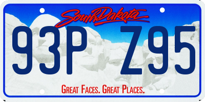 SD license plate 93PZ95