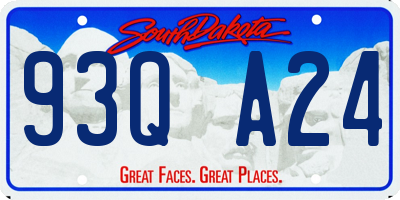 SD license plate 93QA24
