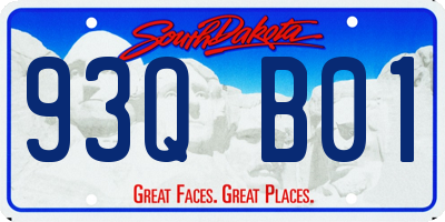 SD license plate 93QB01