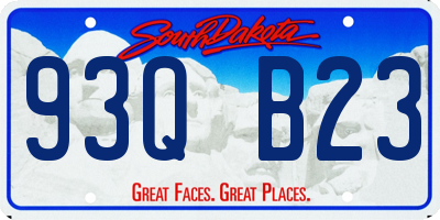SD license plate 93QB23