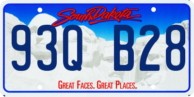 SD license plate 93QB28