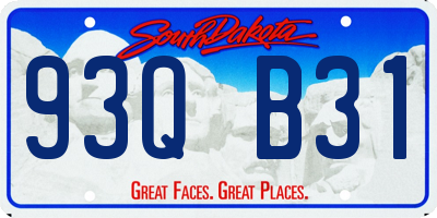 SD license plate 93QB31