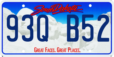 SD license plate 93QB52