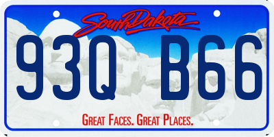 SD license plate 93QB66