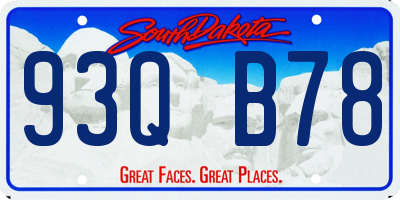 SD license plate 93QB78