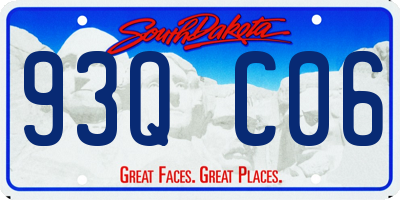 SD license plate 93QC06