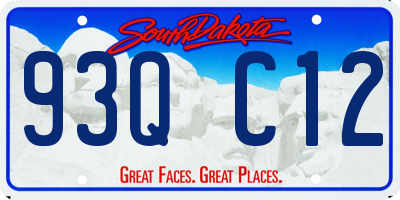 SD license plate 93QC12