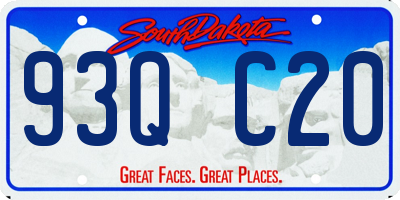 SD license plate 93QC20
